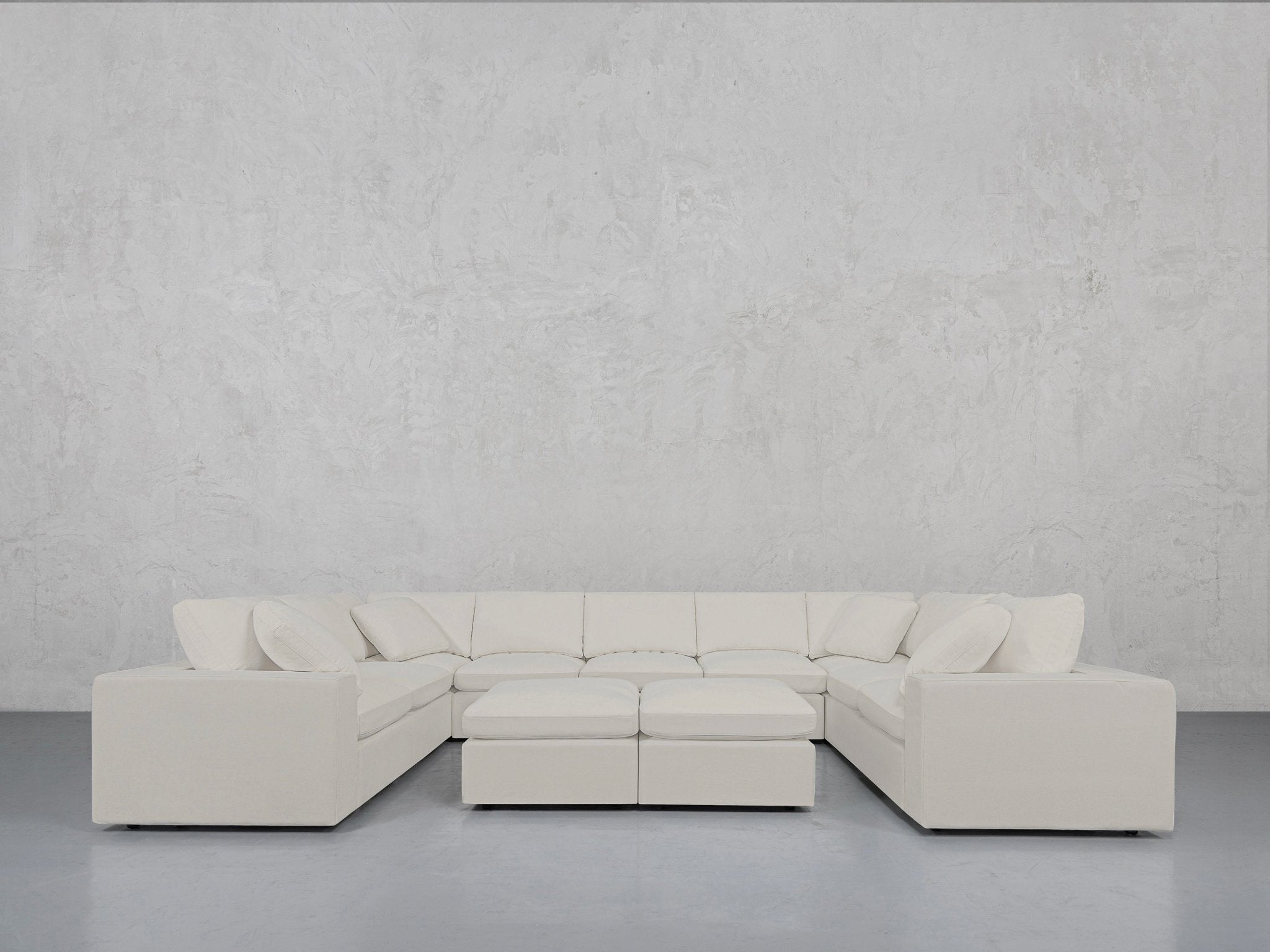 9 - Seat Modular U - Sectional with Double Ottoman - 7th Avenue