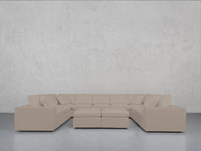 9 - Seat Modular U - Sectional with Double Ottoman - 7th Avenue