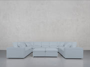 9 - Seat Modular U - Sectional with Double Ottoman - 7th Avenue