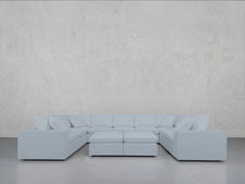 9 - Seat Modular U - Sectional with Double Ottoman - 7th Avenue
