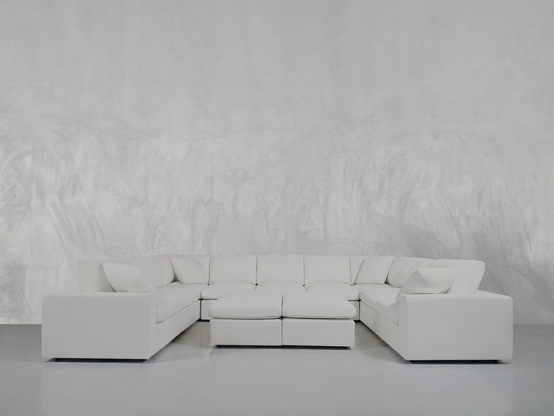 9 - Seat Modular U - Sectional with Double Ottoman - 7th Avenue