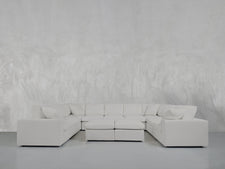 9 - Seat Modular U - Sectional with Double Ottoman - 7th Avenue