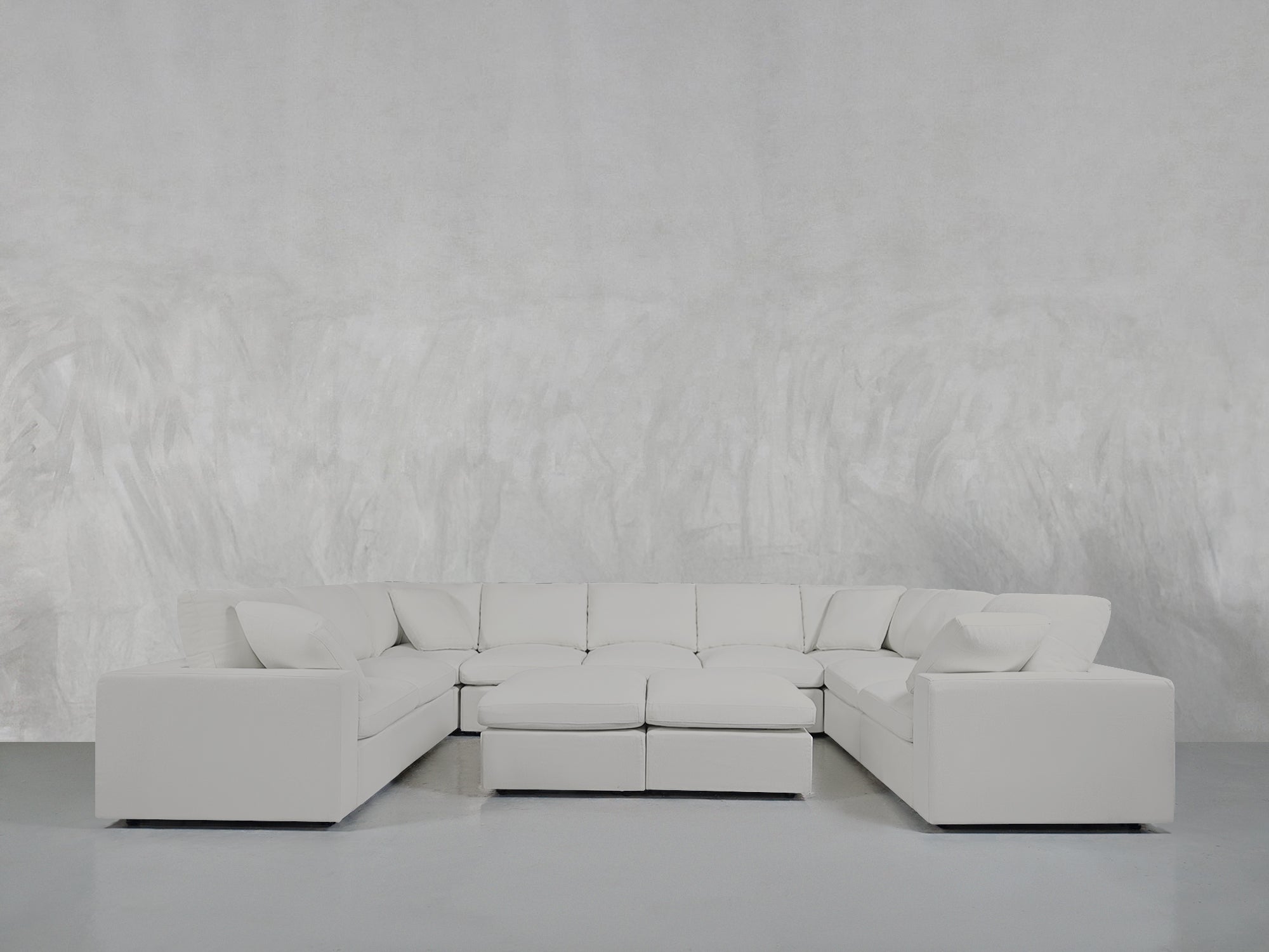 9 - Seat Modular U - Sectional with Double Ottoman - 7th Avenue