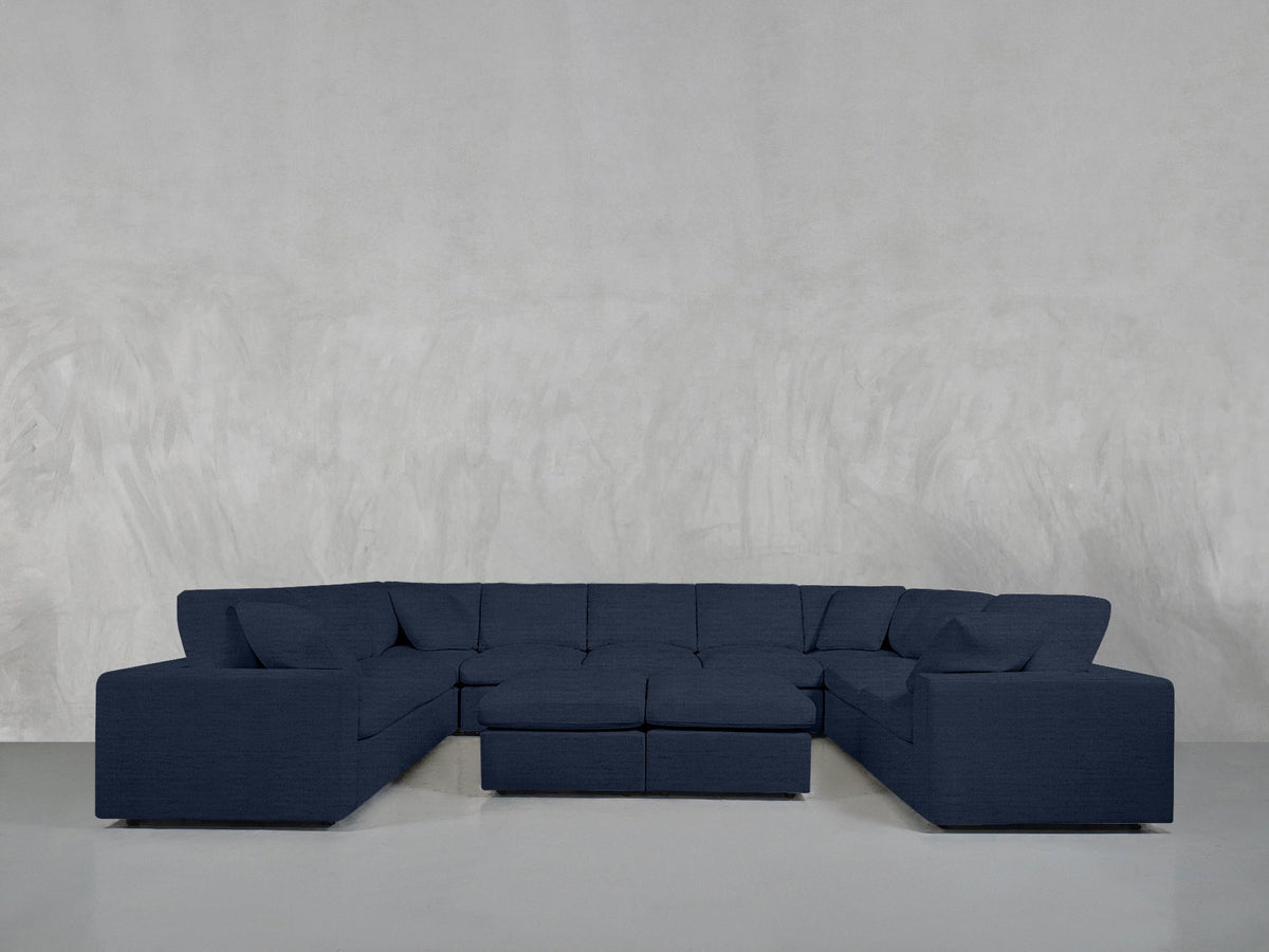 9-Seat Modular U-Sectional with Double Ottoman - 7th Avenue