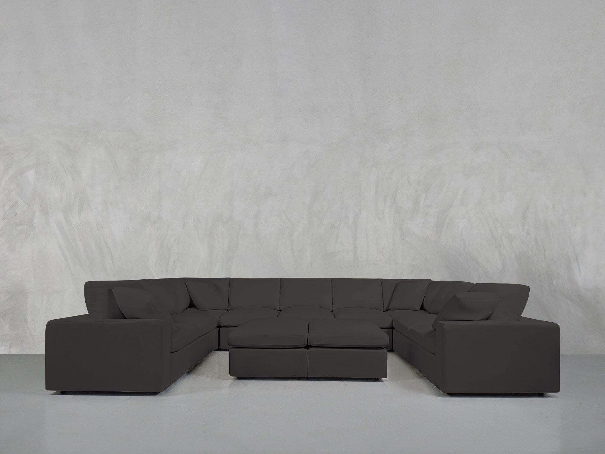 9 - Seat Modular U - Sectional with Double Ottoman - 7th Avenue