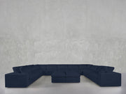 9-Seat Modular U-Sectional with Double Ottoman - 7th Avenue