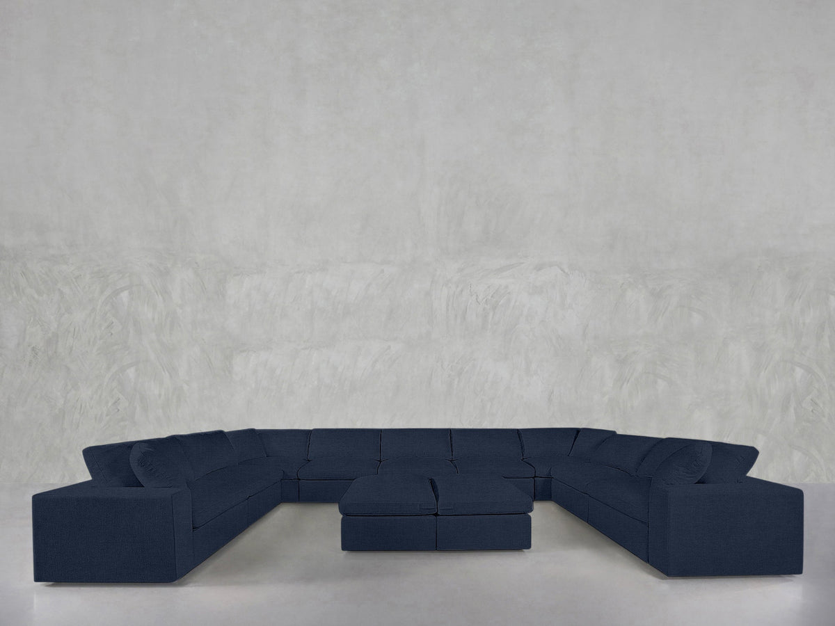 9-Seat Modular U-Sectional with Double Ottoman - 7th Avenue