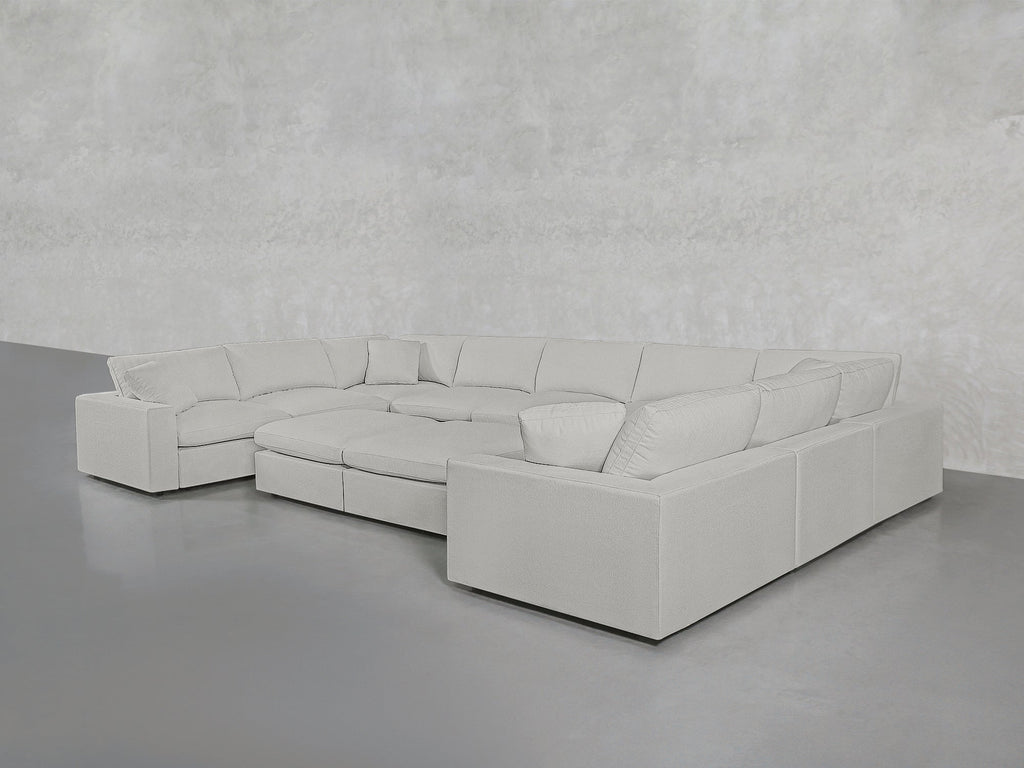 9 - Seat Modular U - Sectional with Double Ottoman - 7th Avenue