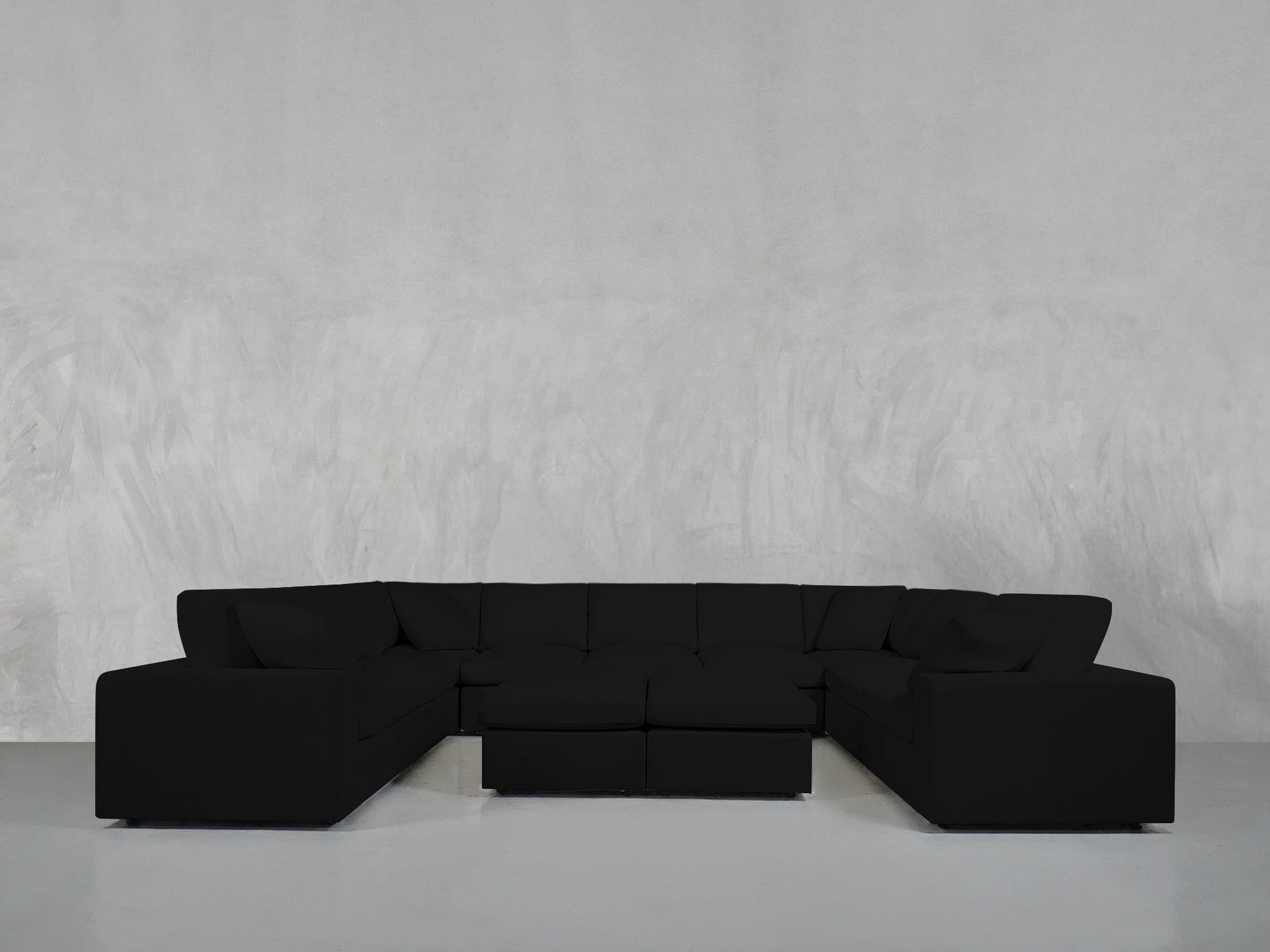 9 - Seat Modular U - Sectional with Double Ottoman - 7th Avenue