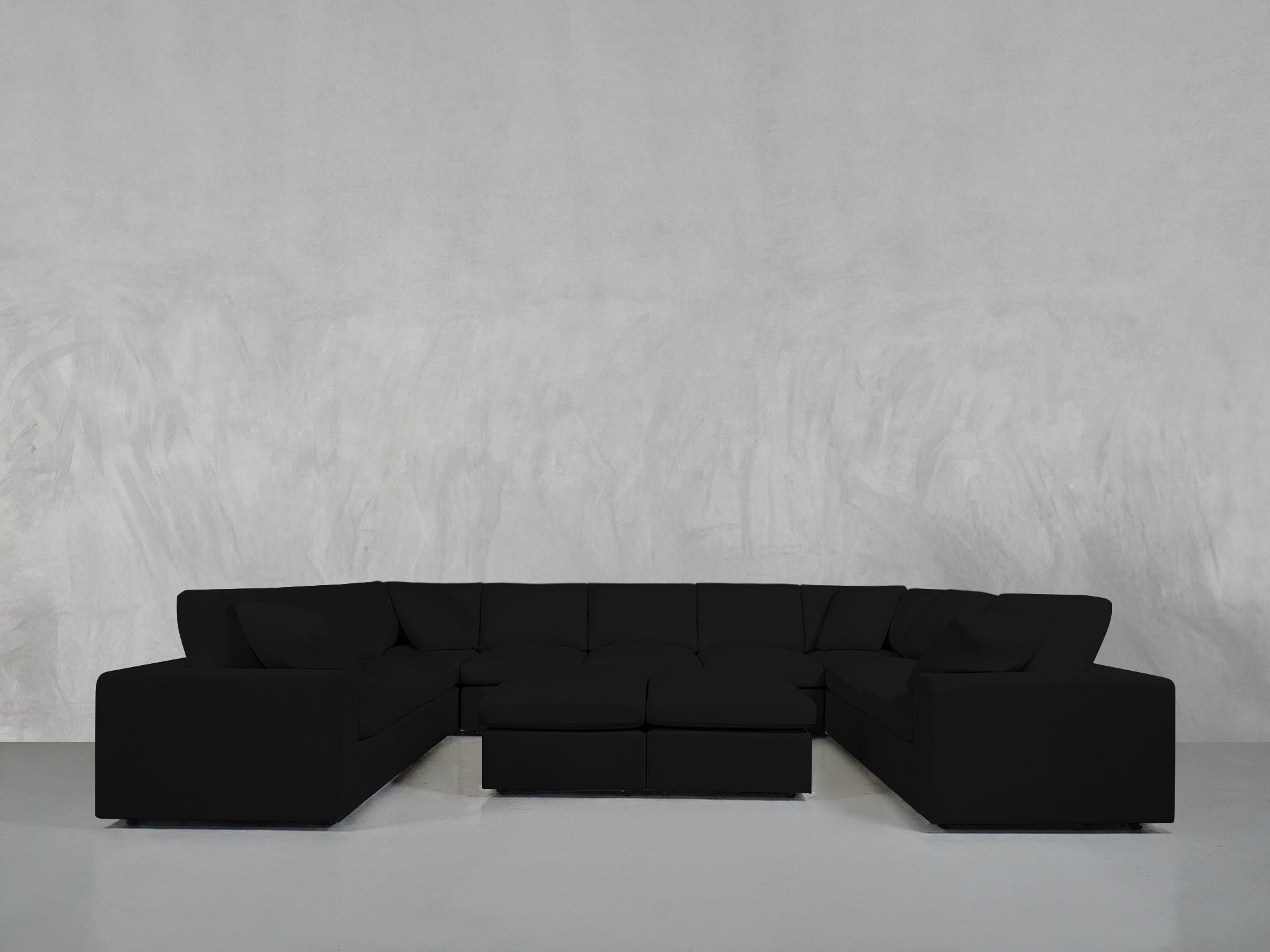 9 - Seat Modular U - Sectional with Double Ottoman - 7th Avenue