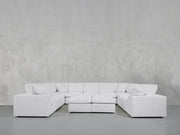 9 - Seat Modular U - Sectional with Double Ottoman - 7th Avenue