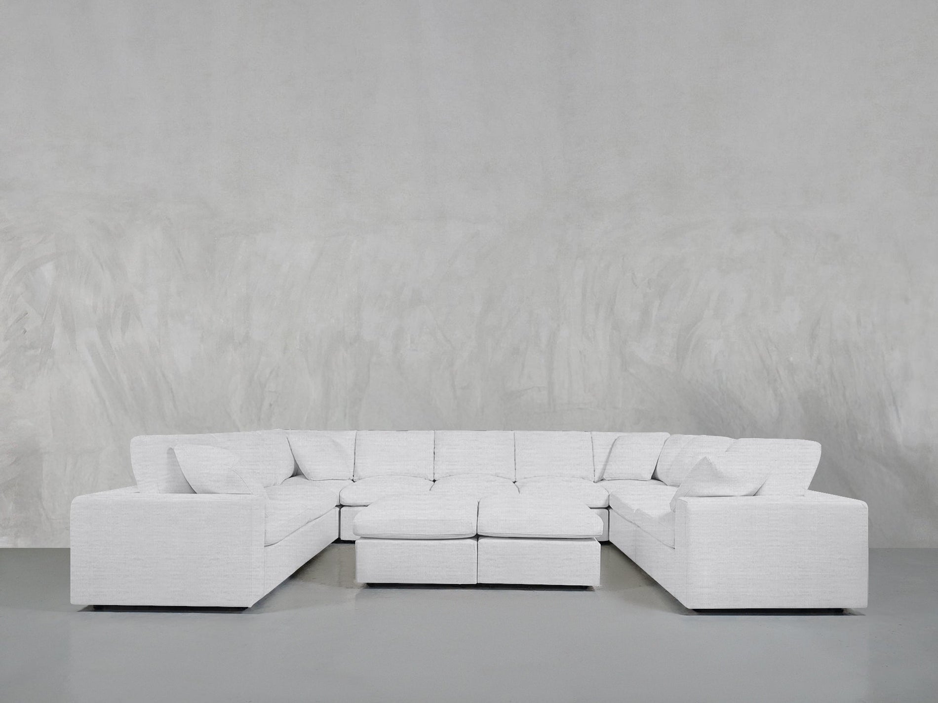 9 - Seat Modular U - Sectional with Double Ottoman - 7th Avenue