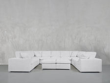 9 - Seat Modular U - Sectional with Double Ottoman - 7th Avenue