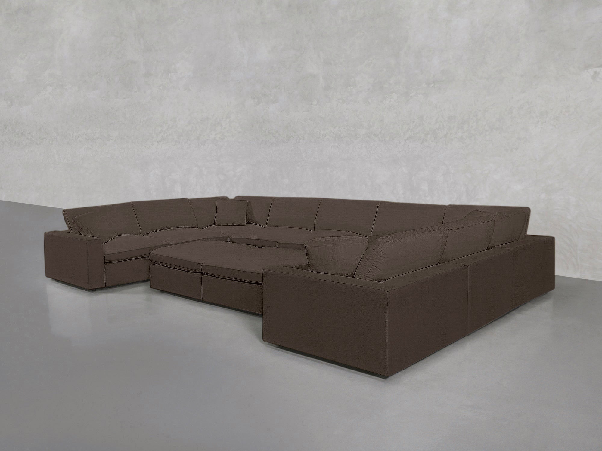 9 - Seat Modular U - Sectional with Double Ottoman - 7th Avenue