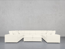 9 - Seat Modular U - Sectional with Double Ottoman - 7th Avenue