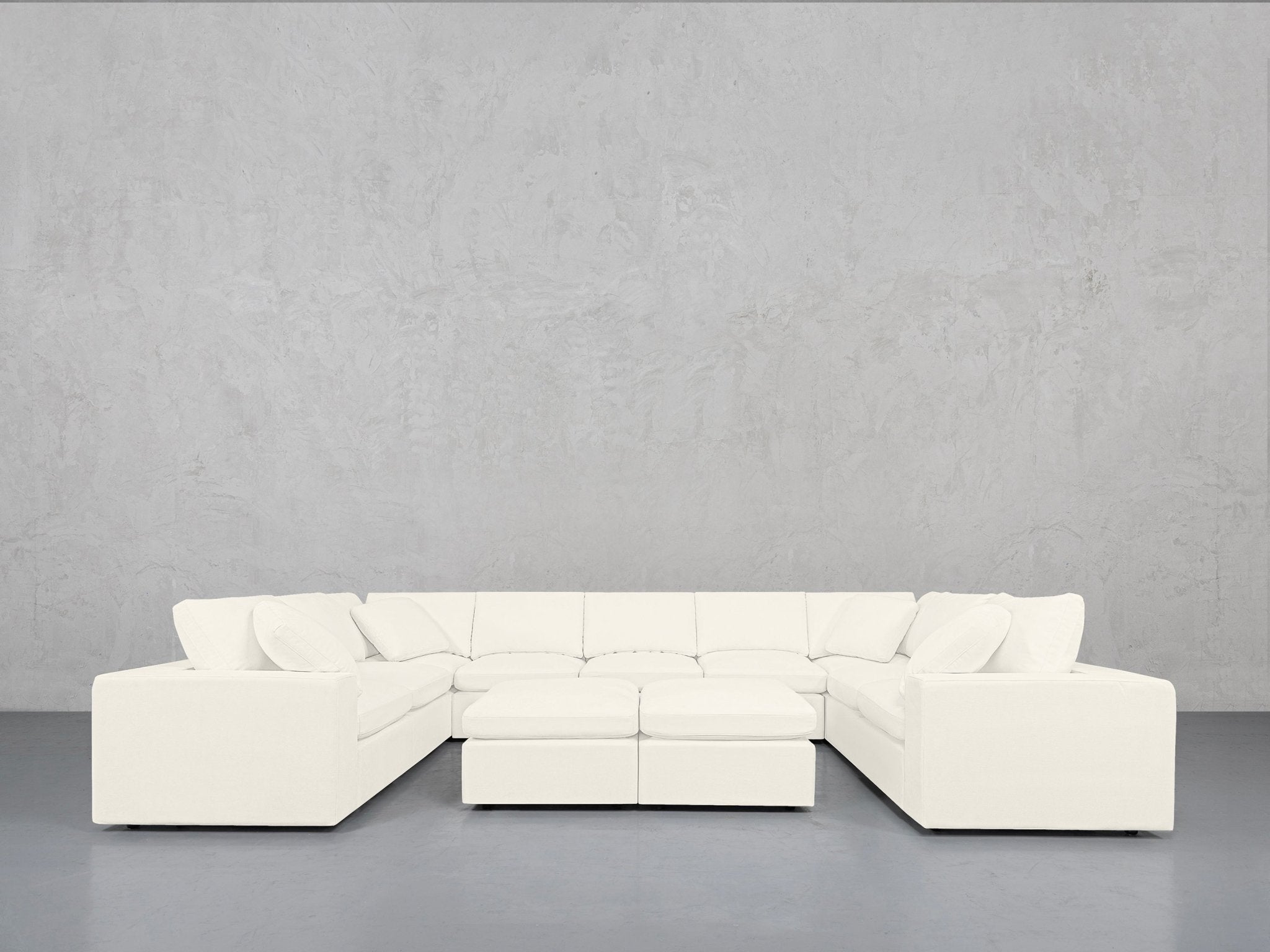 9 - Seat Modular U - Sectional with Double Ottoman - 7th Avenue