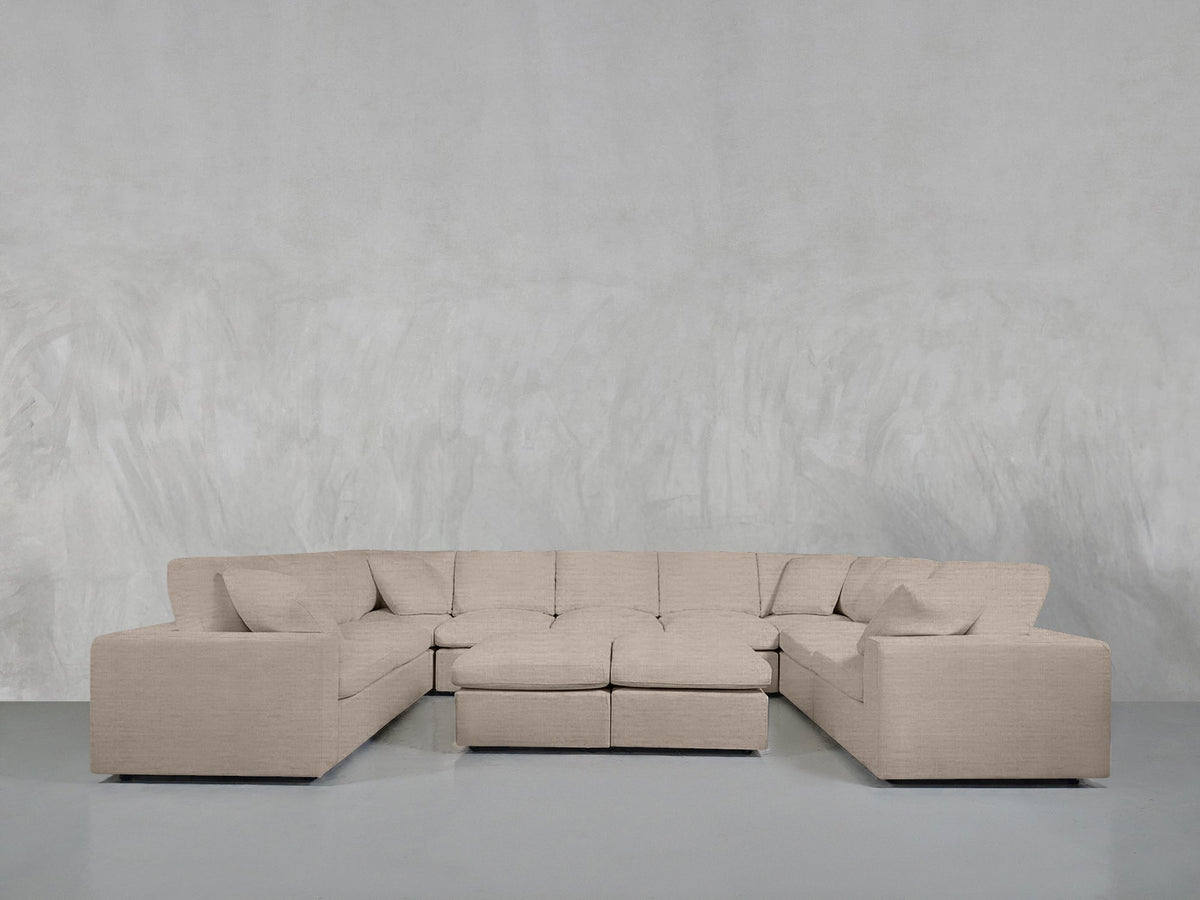 9-Seat Modular U-Sectional with Double Ottoman - 7th Avenue