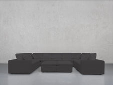 9 - Seat Modular U - Sectional with Double Ottoman - 7th Avenue