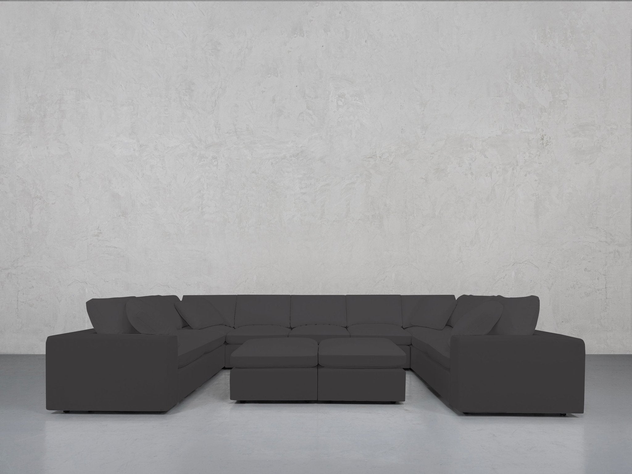 9 - Seat Modular U - Sectional with Double Ottoman - 7th Avenue