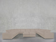 9 - Seat Modular U - Sectional with Double Ottoman - 7th Avenue