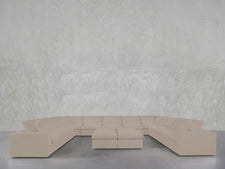9 - Seat Modular U - Sectional with Double Ottoman - 7th Avenue