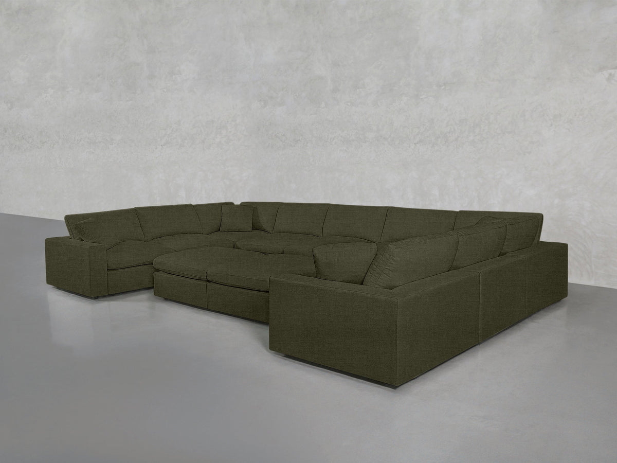 9-Seat Modular U-Sectional with Double Ottoman - 7th Avenue