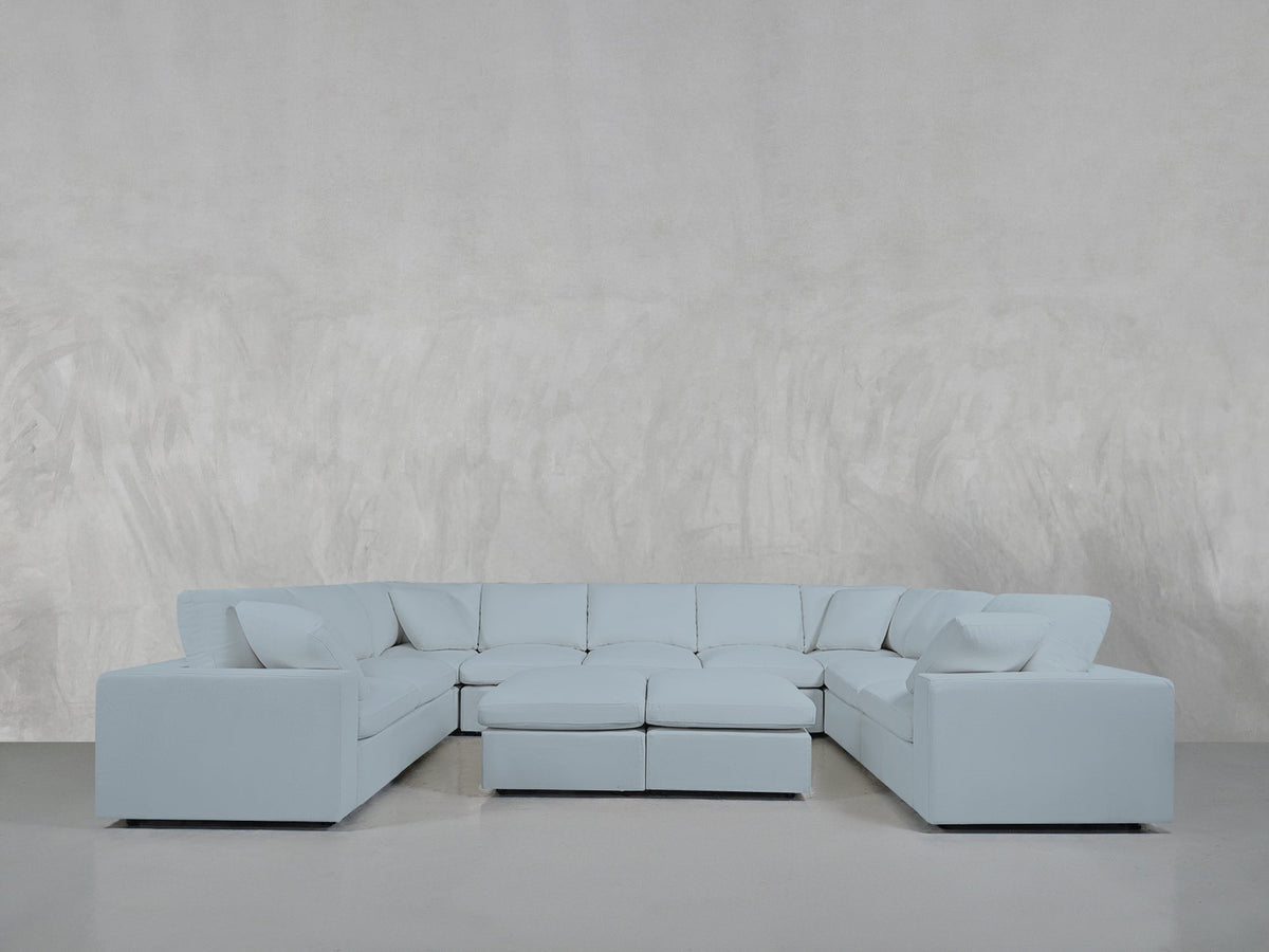 9 - Seat Modular U - Sectional with Double Ottoman - 7th Avenue