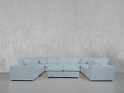 9 - Seat Modular U - Sectional with Double Ottoman - 7th Avenue
