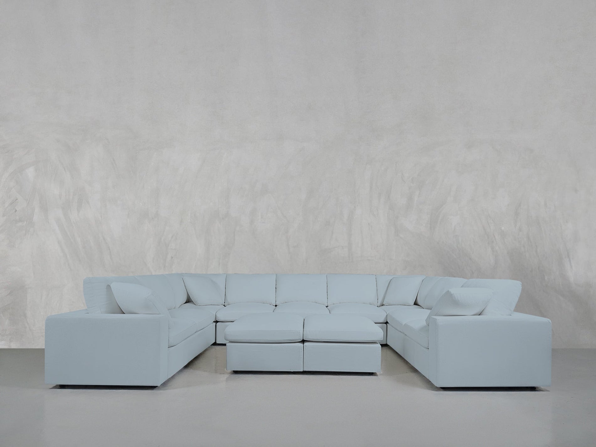 9 - Seat Modular U - Sectional with Double Ottoman - 7th Avenue