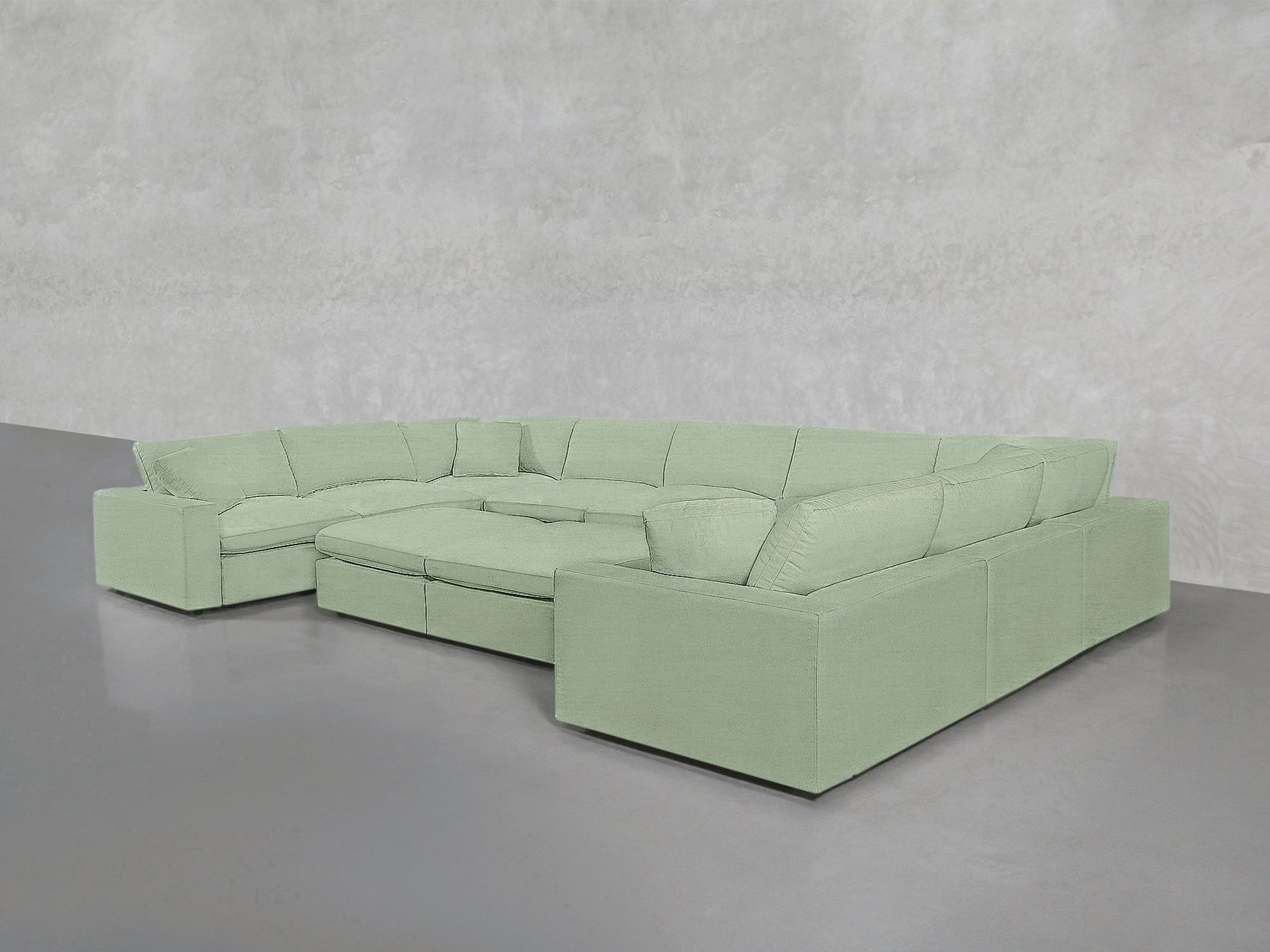 9-Seat Modular U-Sectional with Double Ottoman - 7th Avenue