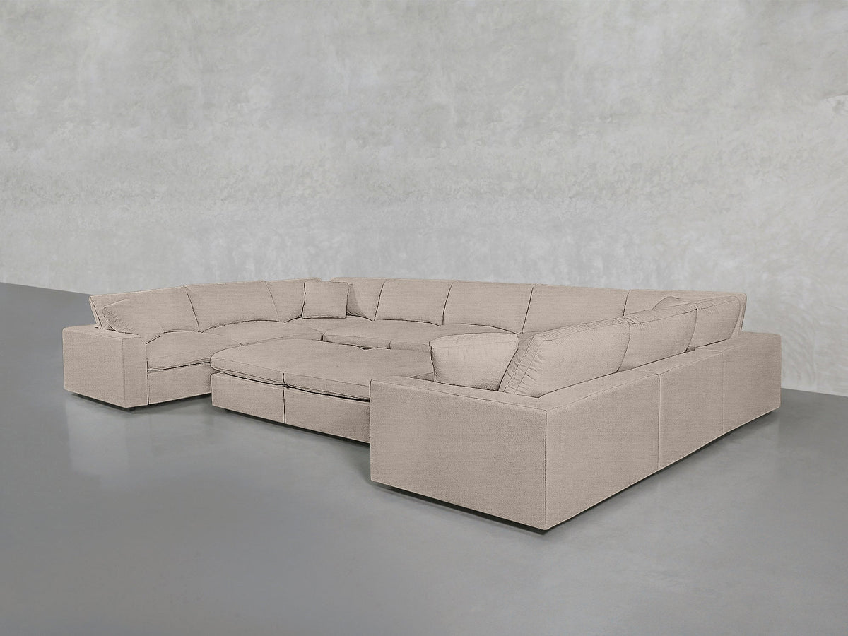 9-Seat Modular U-Sectional with Double Ottoman - 7th Avenue