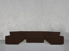9 - Seat Modular U - Sectional with Double Ottoman - 7th Avenue