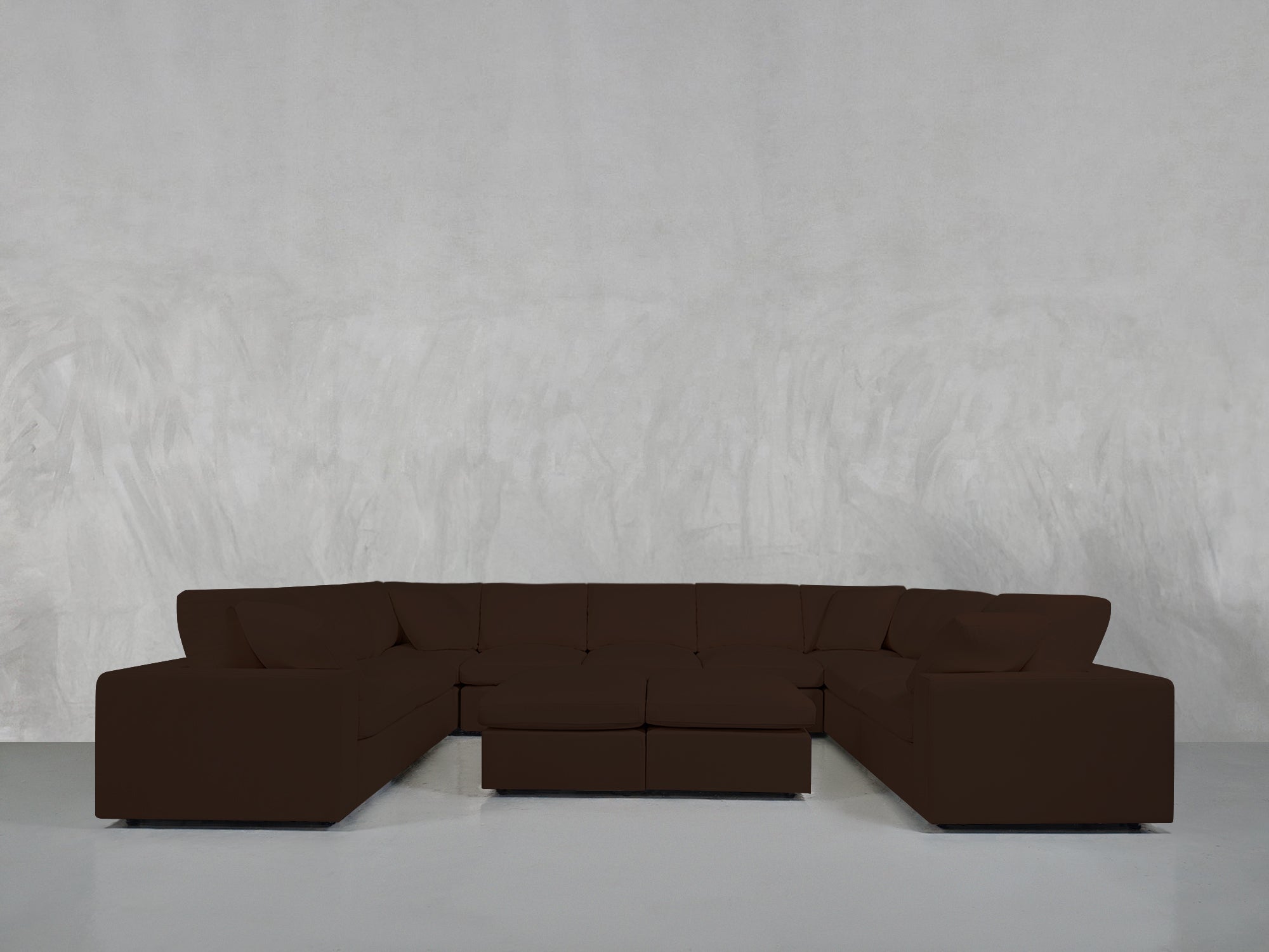 9 - Seat Modular U - Sectional with Double Ottoman - 7th Avenue