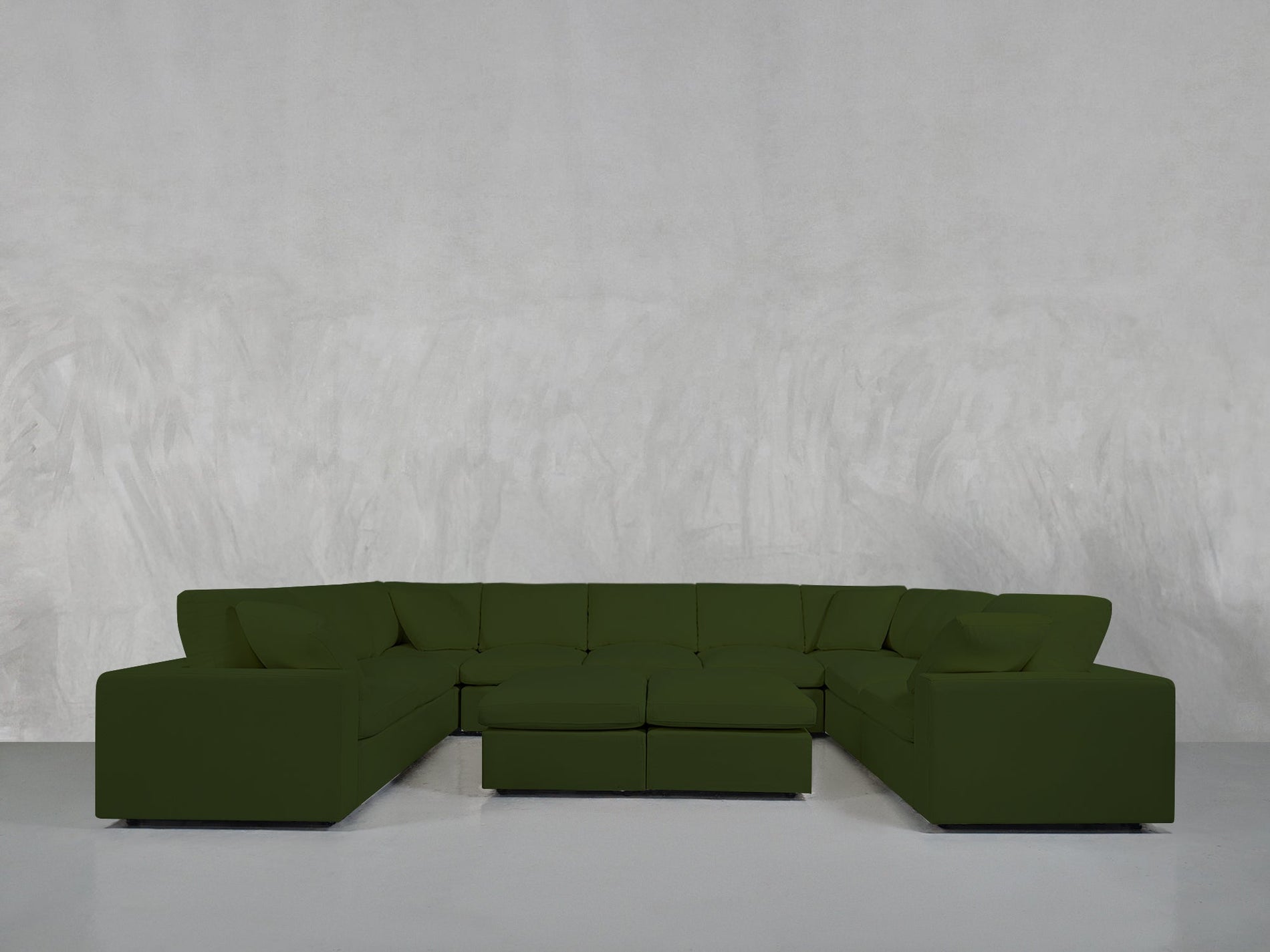 9 - Seat Modular U - Sectional with Double Ottoman - 7th Avenue