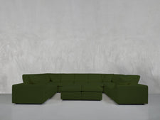 9 - Seat Modular U - Sectional with Double Ottoman - 7th Avenue