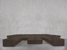 9 - Seat Modular U - Sectional with Double Ottoman - 7th Avenue