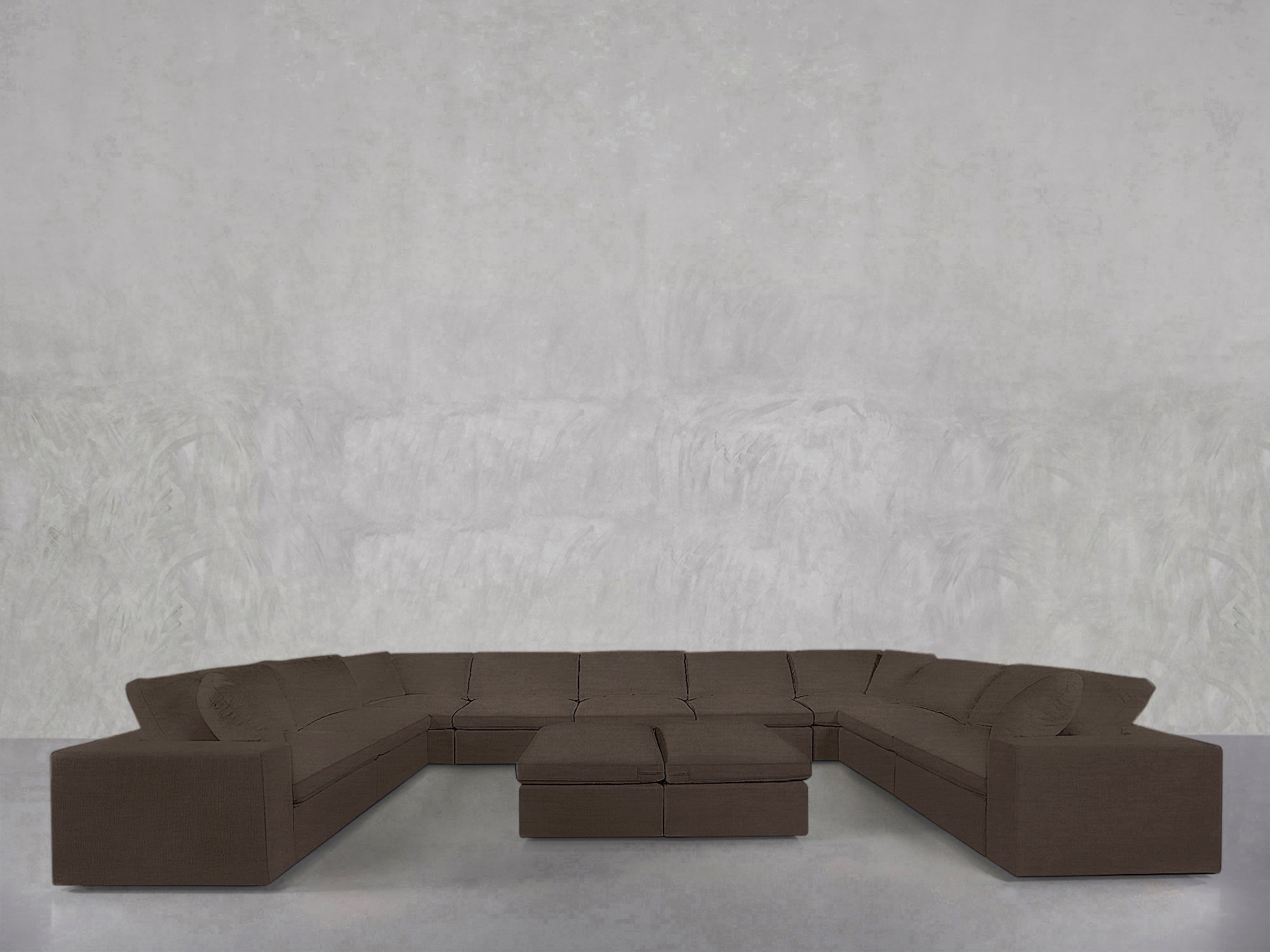 9 - Seat Modular U - Sectional with Double Ottoman - 7th Avenue