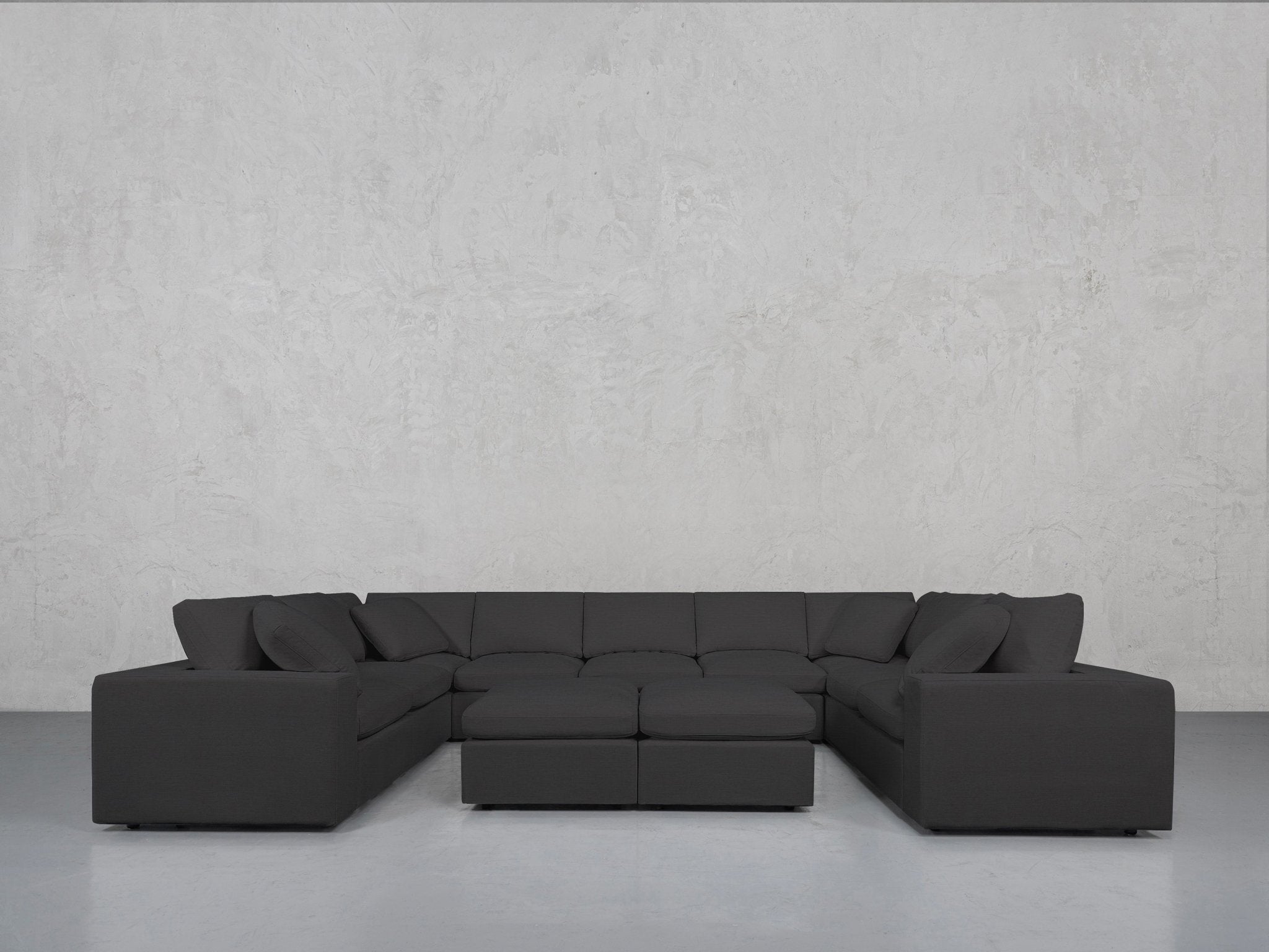 9 - Seat Modular U - Sectional with Double Ottoman - 7th Avenue