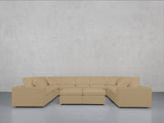 9 - Seat Modular U - Sectional with Double Ottoman - 7th Avenue