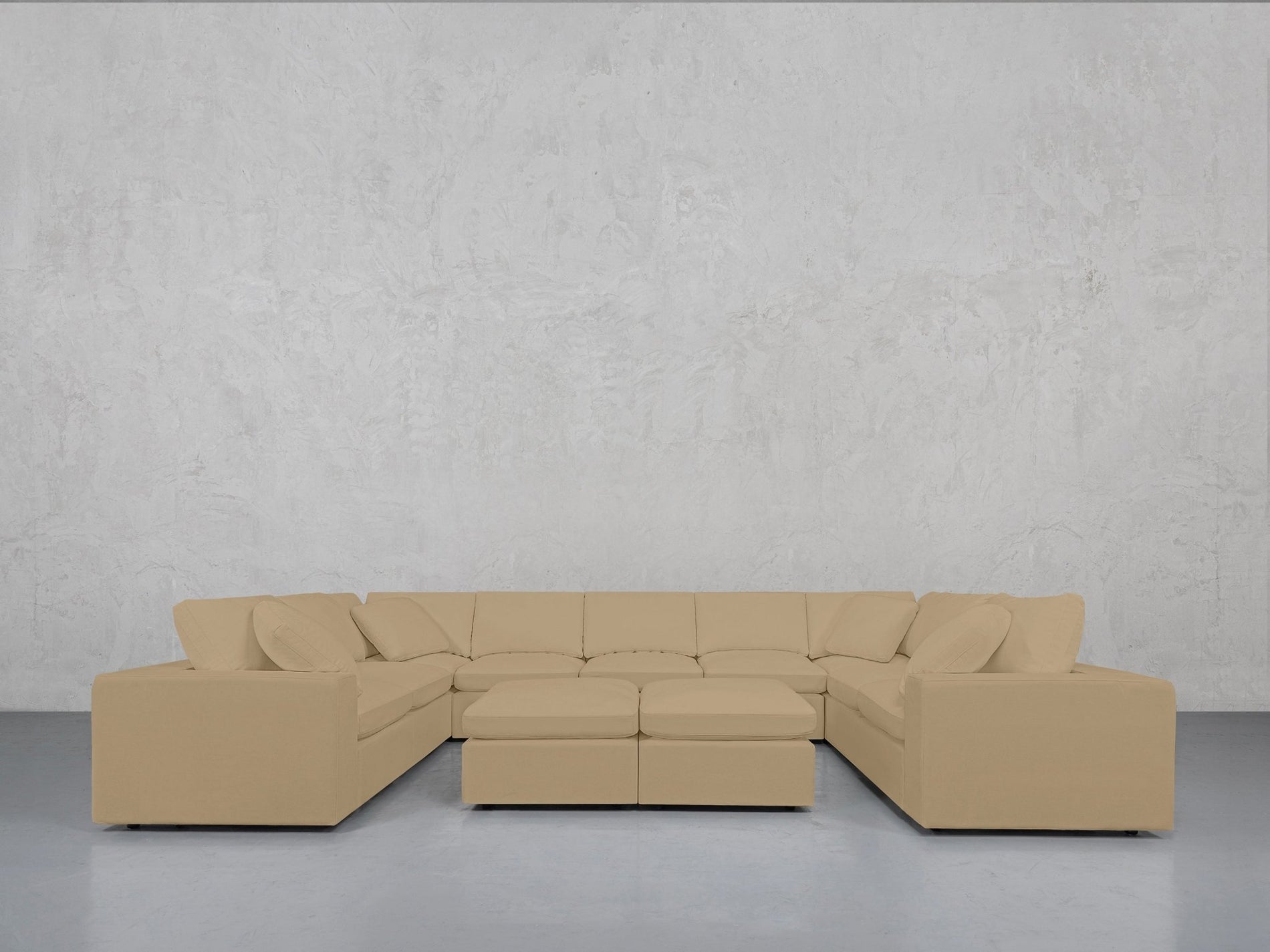9 - Seat Modular U - Sectional with Double Ottoman - 7th Avenue