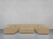 9 - Seat Modular U - Sectional with Double Ottoman - 7th Avenue