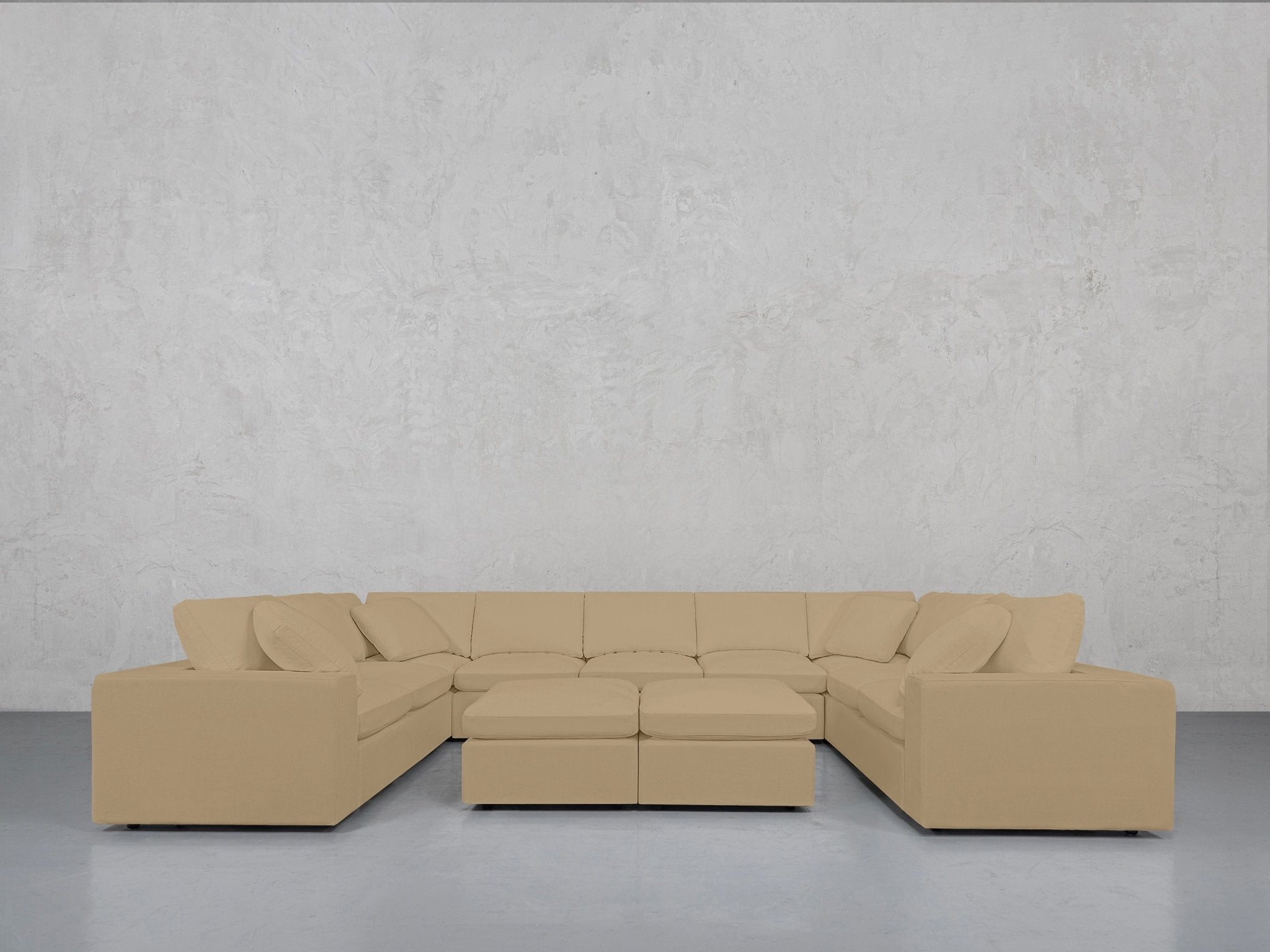 9 - Seat Modular U - Sectional with Double Ottoman - 7th Avenue