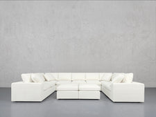 9 - Seat Modular U - Sectional with Double Ottoman - 7th Avenue
