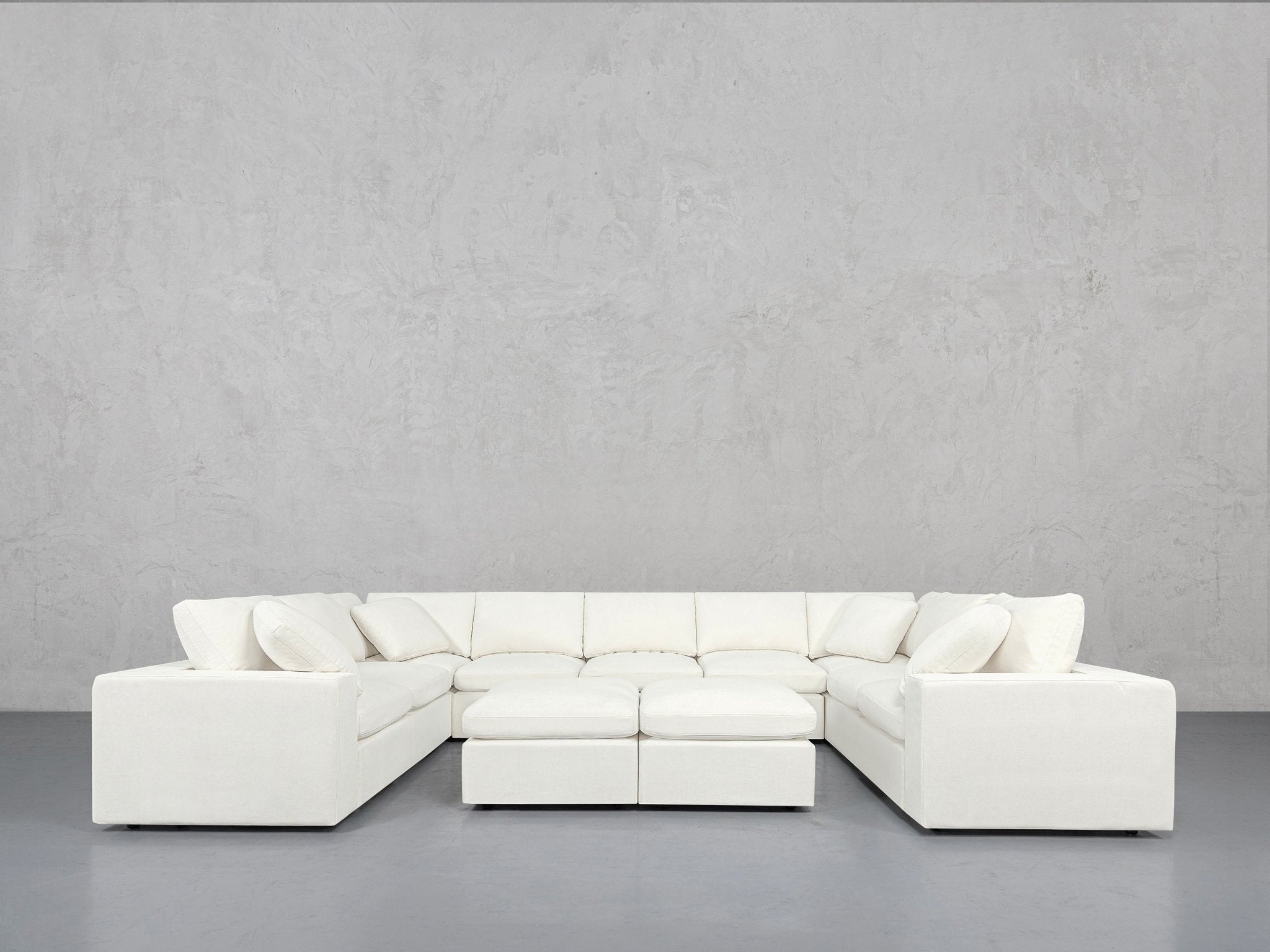 9 - Seat Modular U - Sectional with Double Ottoman - 7th Avenue
