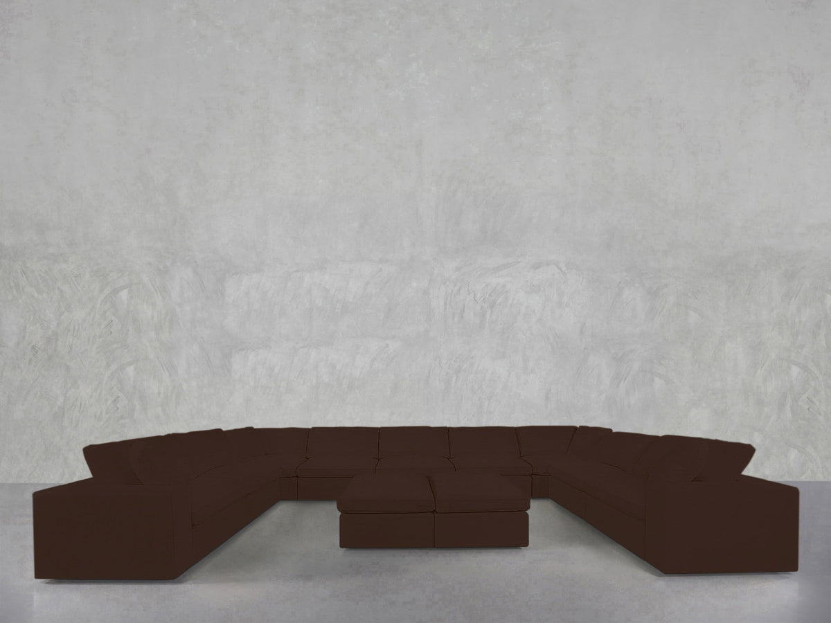 9 - Seat Modular U - Sectional with Double Ottoman - 7th Avenue