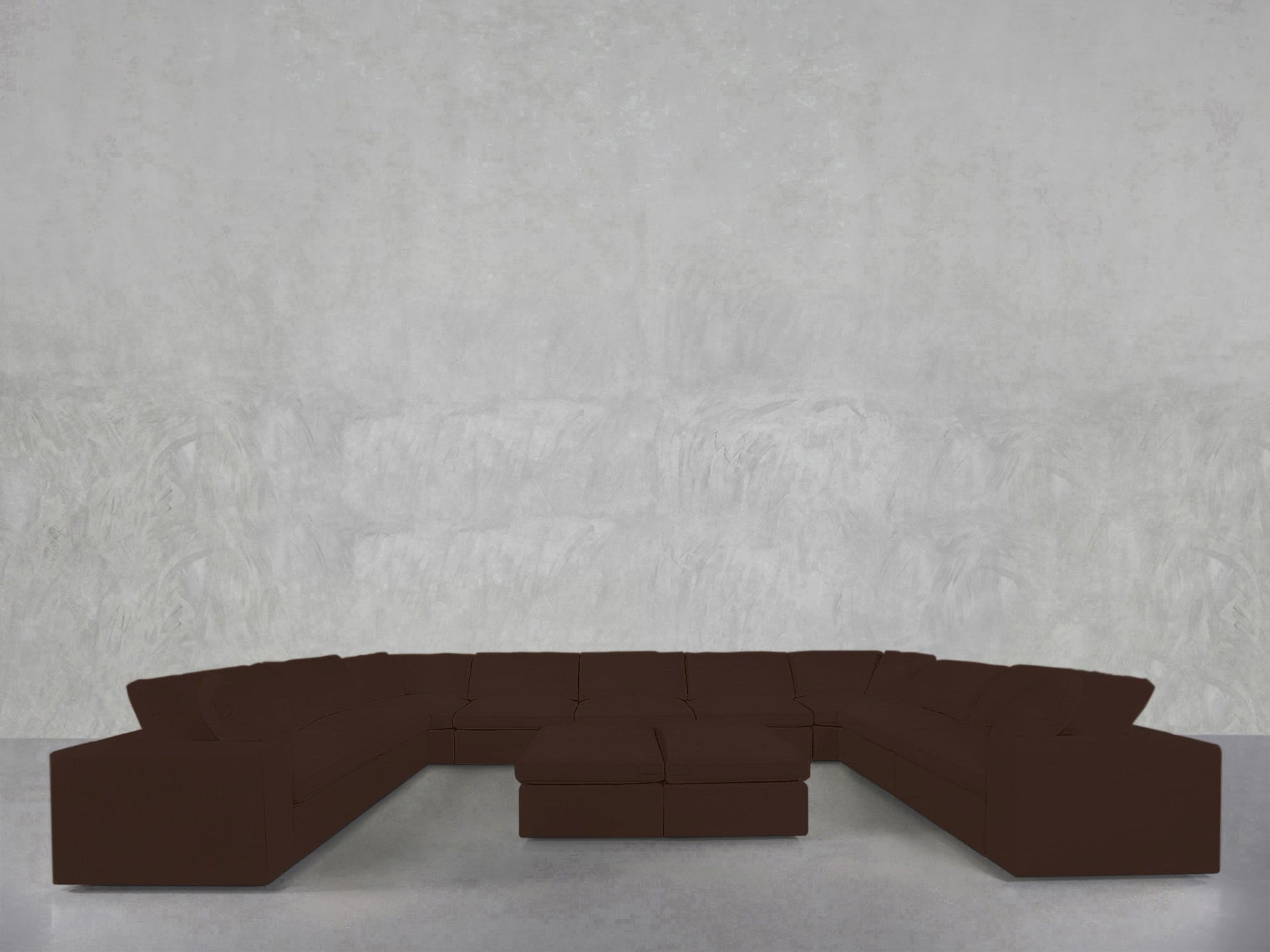 9 - Seat Modular U - Sectional with Double Ottoman - 7th Avenue