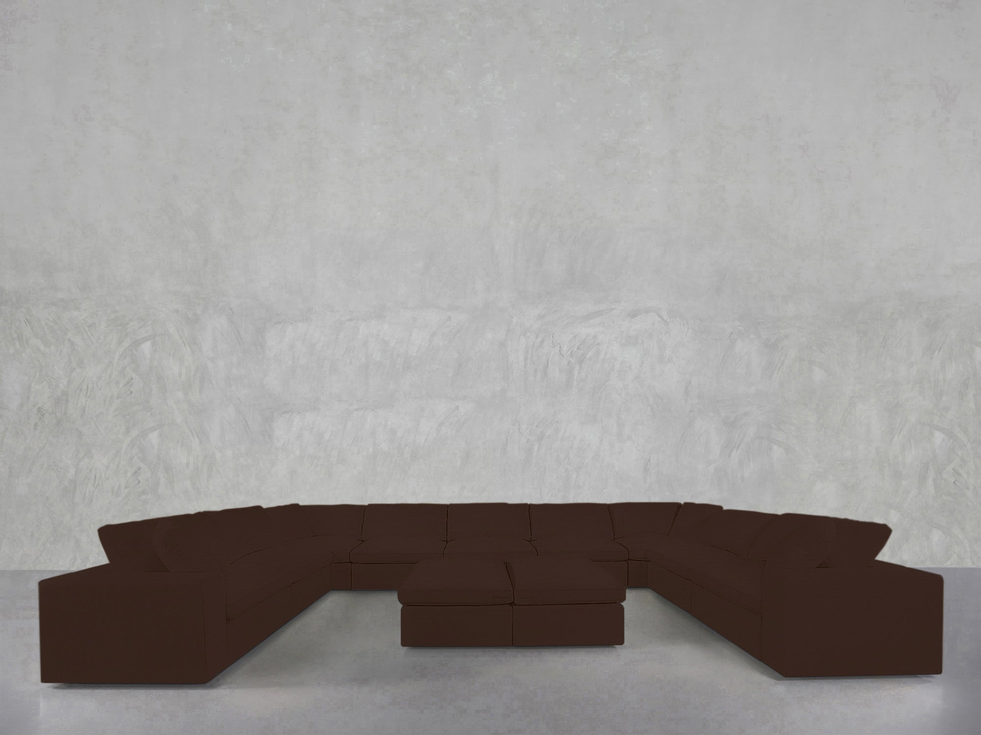 9 - Seat Modular U - Sectional with Double Ottoman - 7th Avenue
