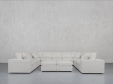 9 - Seat Modular U - Sectional with Double Ottoman - 7th Avenue