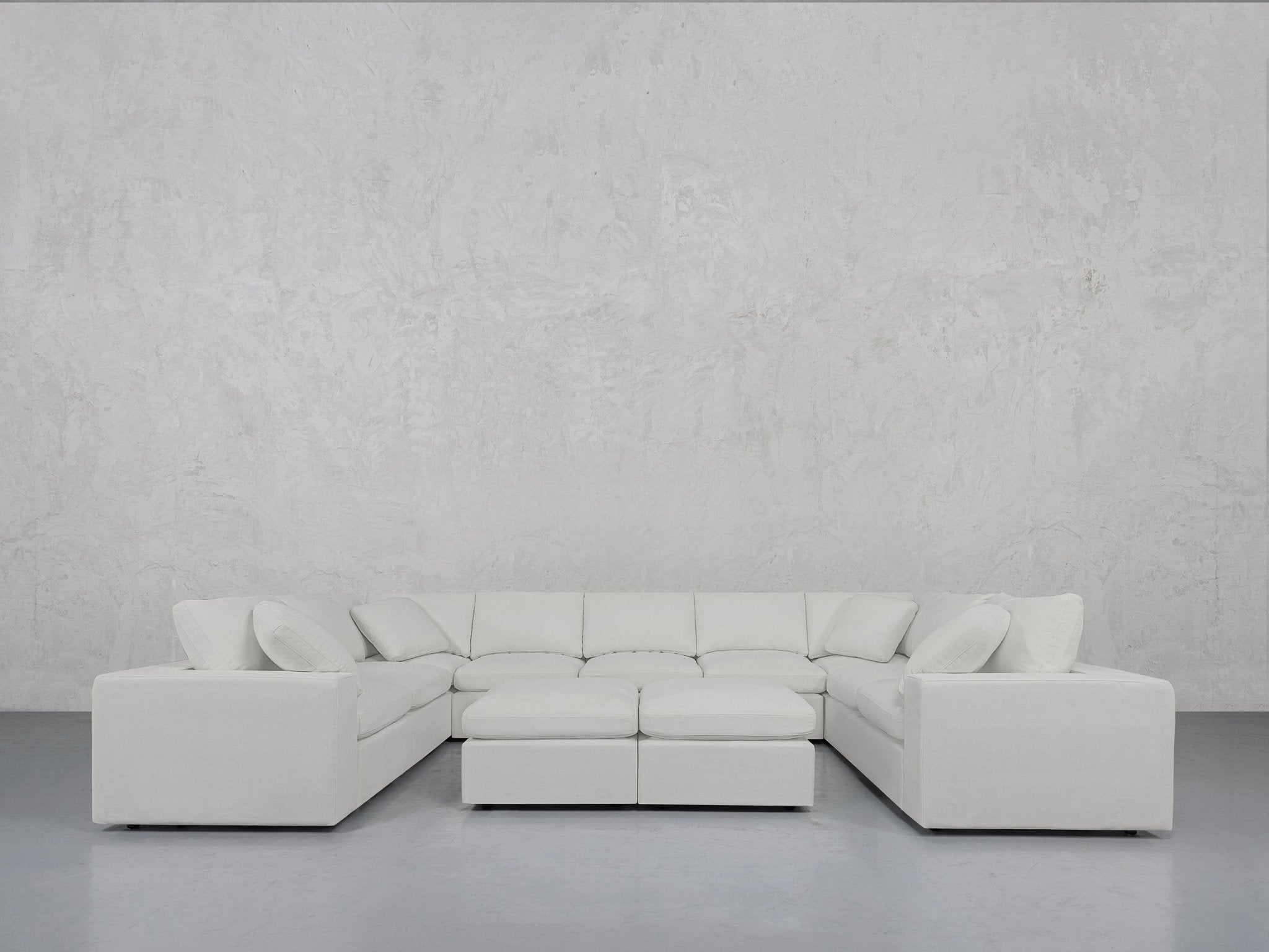 9 - Seat Modular U - Sectional with Double Ottoman - 7th Avenue