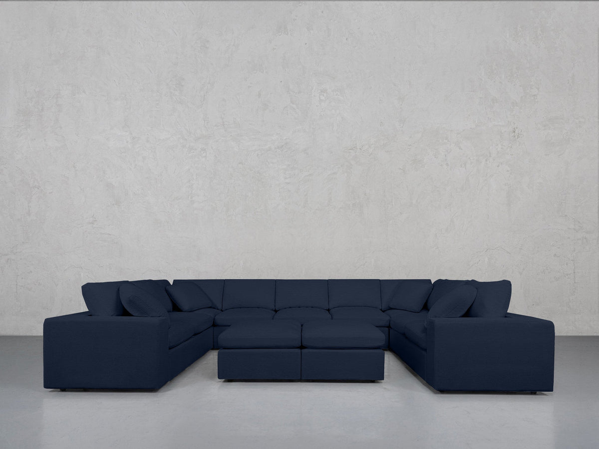 9-Seat Modular U-Sectional with Double Ottoman - 7th Avenue